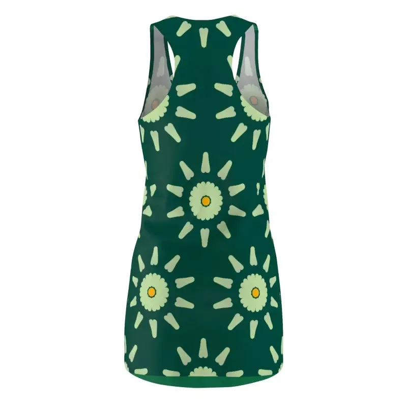Fabulous Floral Racerback Dress Exuding Chic Vibes