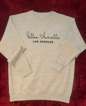 Fallon Aurielle Unisex Signature Los Angeles Rep Yo Set Crewneck Sweater (Gray & Black)