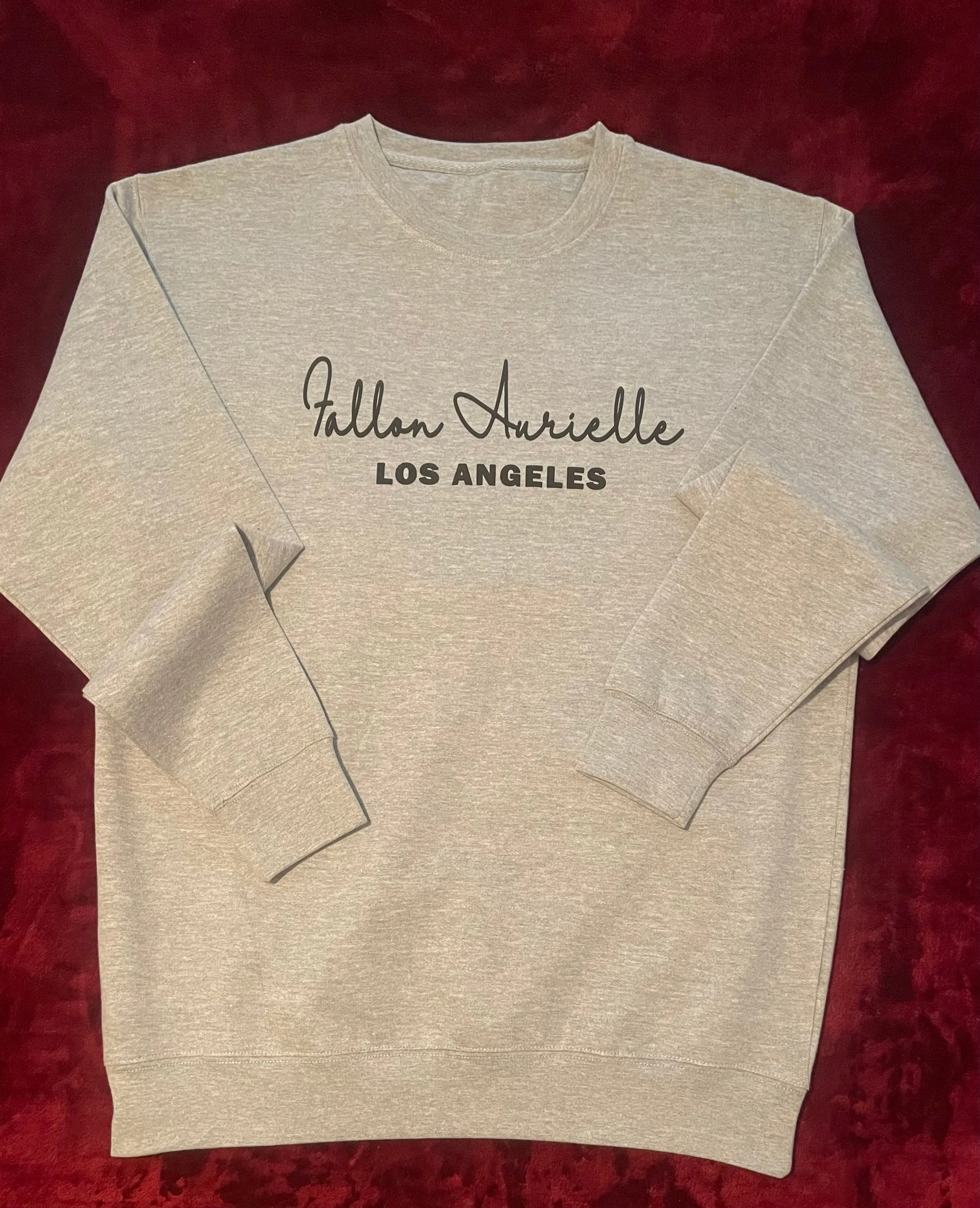 Fallon Aurielle Unisex Signature Los Angeles Rep Yo Set Crewneck Sweater (Gray & Black)