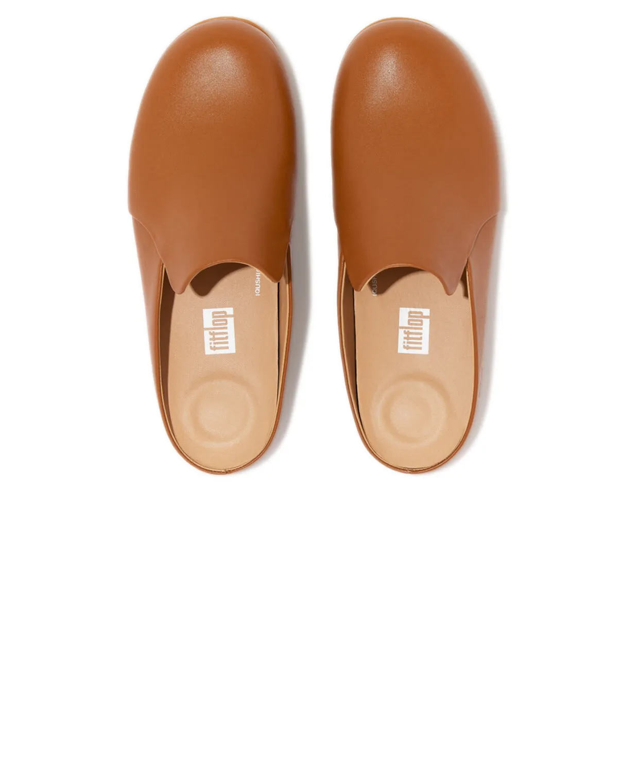 FitFlop Chrissie II Haus Leather Slippers Tan