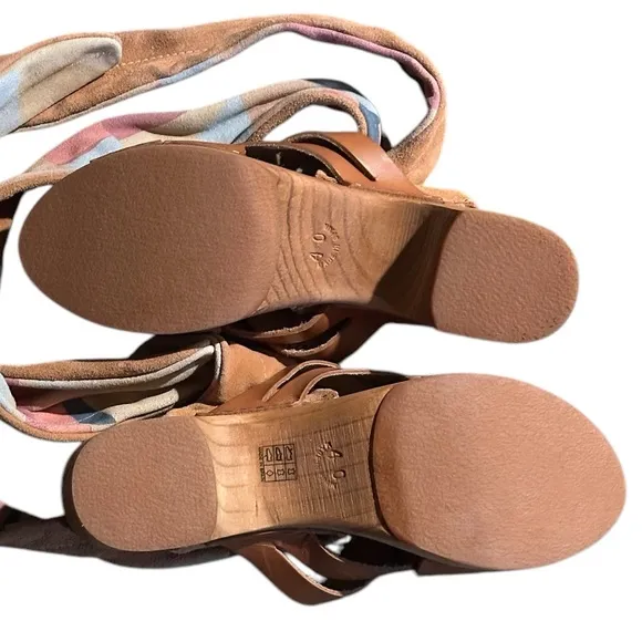 Free People Emmy Wrap Clog Sandals | 9-9.5 USSuede &amp; Leather
