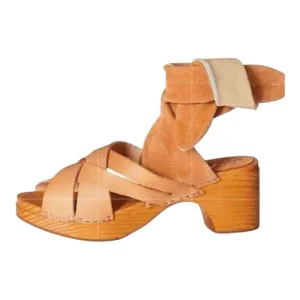 Free People Emmy Wrap Clog Sandals | 9-9.5 USSuede &amp; Leather