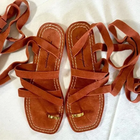 Free People Suede Strappy Sandals