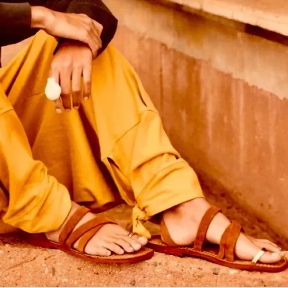 Free People Suede Strappy Sandals