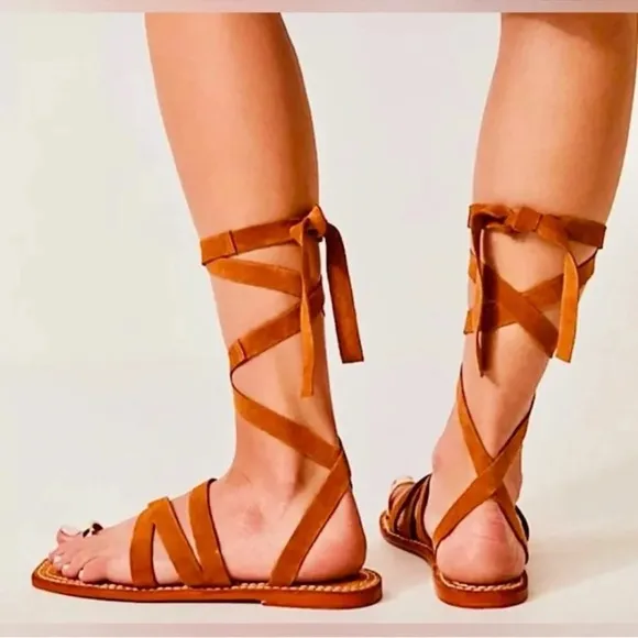 Free People Suede Strappy Sandals