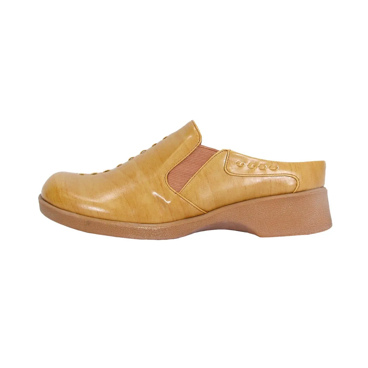 FUZZY Glenda Women's Wide Width Leather Comfort Clogs