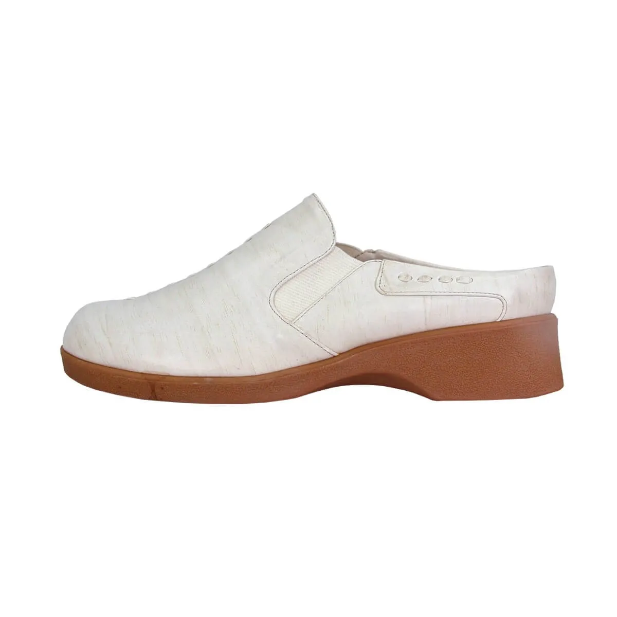 FUZZY Glenda Women's Wide Width Leather Comfort Clogs