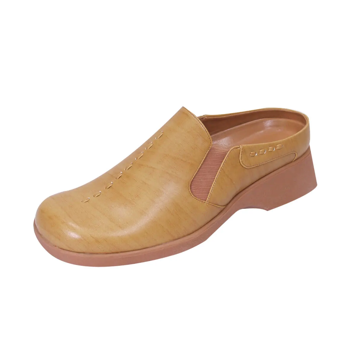 FUZZY Glenda Women's Wide Width Leather Comfort Clogs