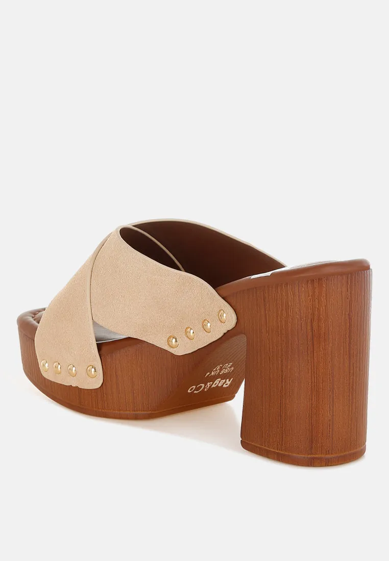 Genuine Suede Leather Clogs By RUW