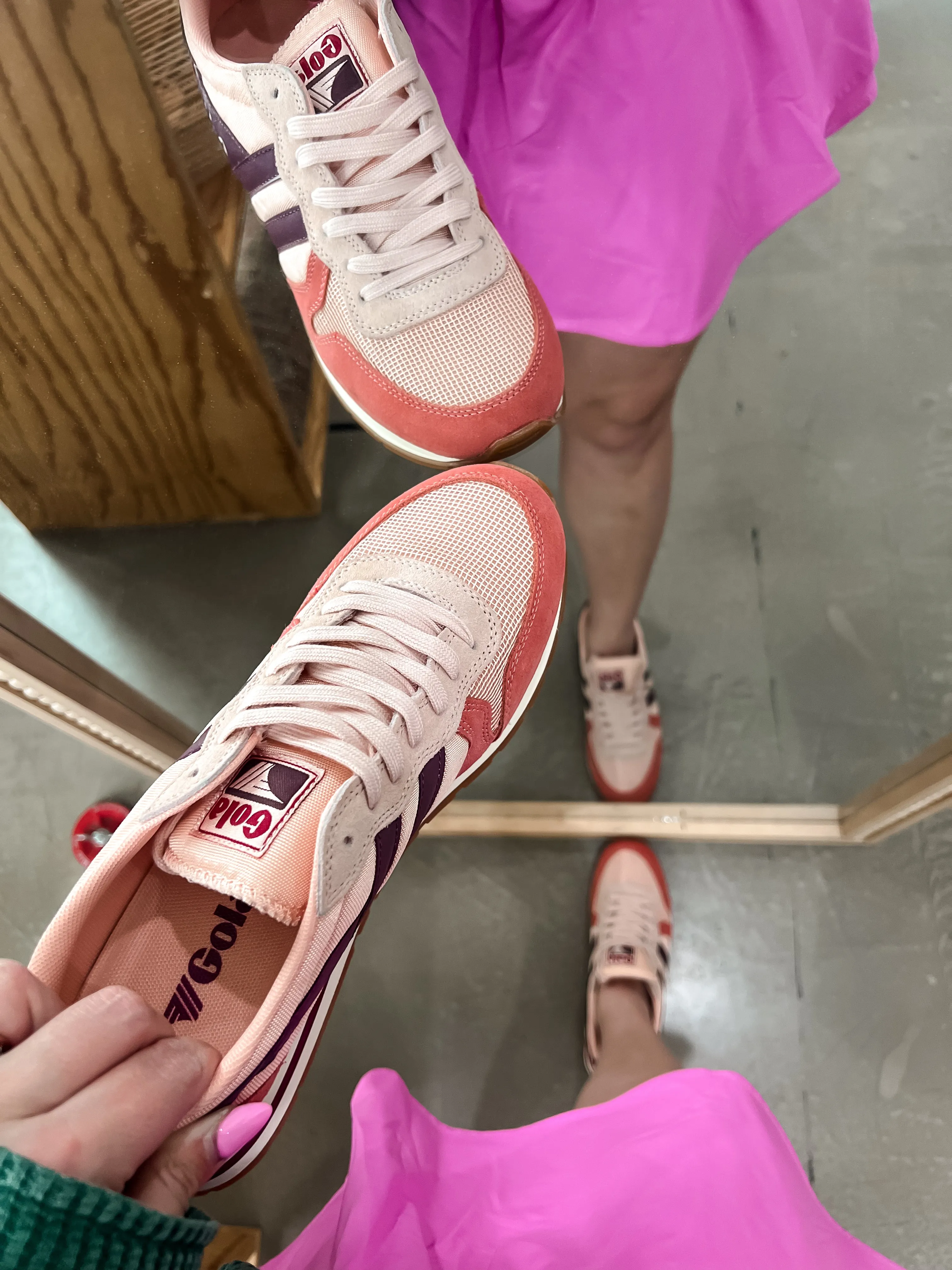 {Gola} Classics Women's Daytona Sneakers - Pearl Pink   Clay   Windsor Wine