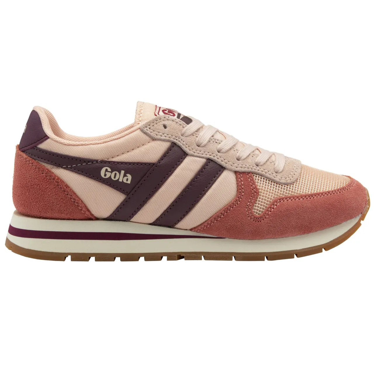 {Gola} Classics Women's Daytona Sneakers - Pearl Pink   Clay   Windsor Wine