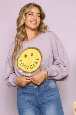 Happy Cowgirl Cropped Sweatshirt