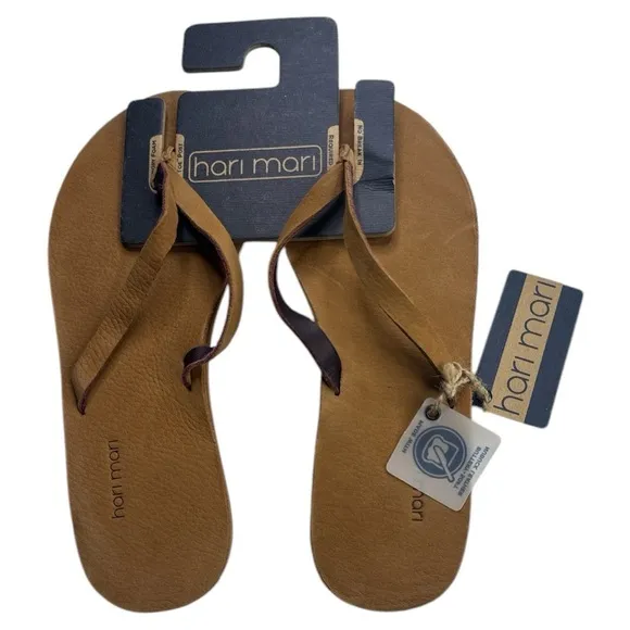 Hari Mari Meadows Tobacco Flip Flop Sandals Shoe NWT Size: 8