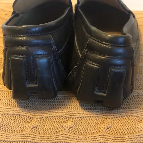 HARRYS OF LONDON BLACK LEATHER LOAFERS MENS 8.5