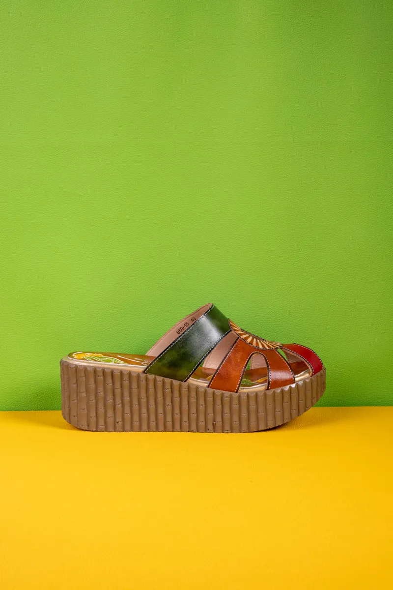 Helcionella Cut-Out Leather Clog