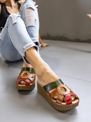 Helcionella Cut-Out Leather Clog