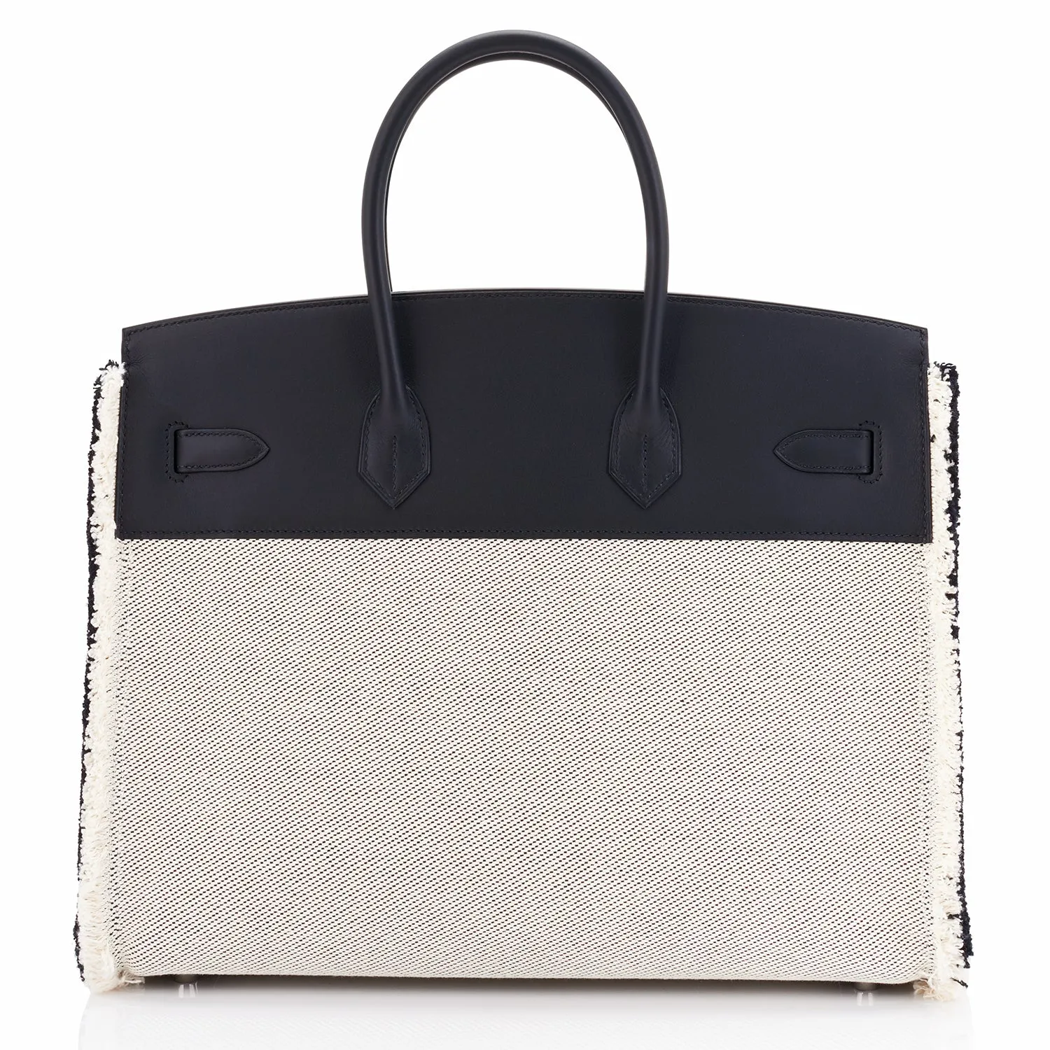 Hermes Birkin 35cm Black Fray Fray Toile Swift Bag VIP Limited Z Stamp, 2021