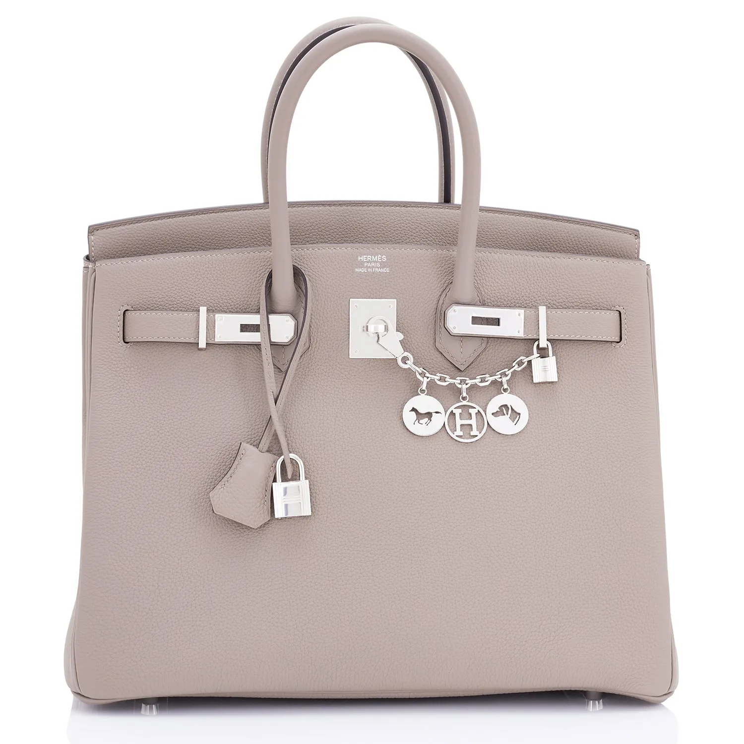 Hermes Birkin 35cm Gris Asphalte Dove Grey Togo Palladium Bag