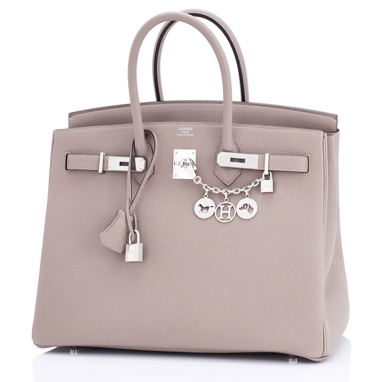Hermes Birkin 35cm Gris Asphalte Dove Grey Togo Palladium Bag