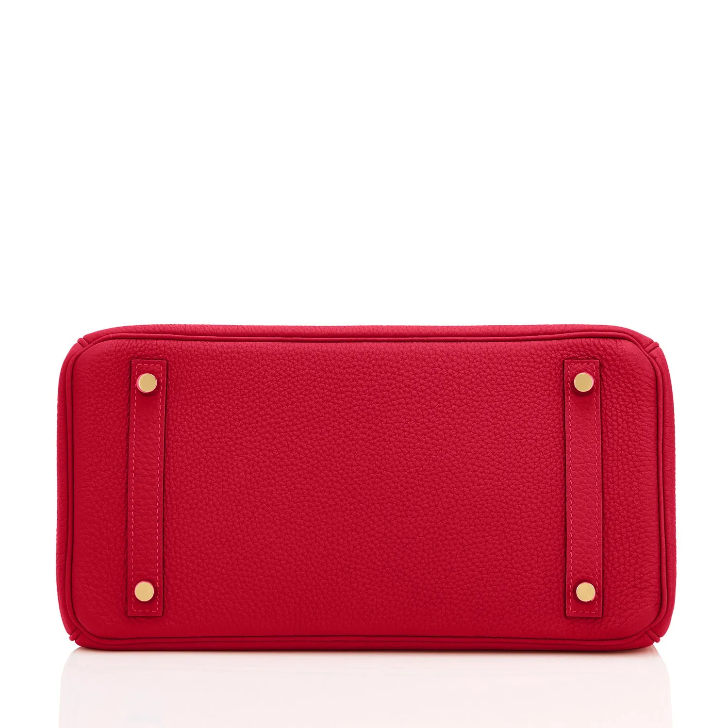 Hermes Rouge Vif Lipstick Red 30cm Birkin Gold Hardware