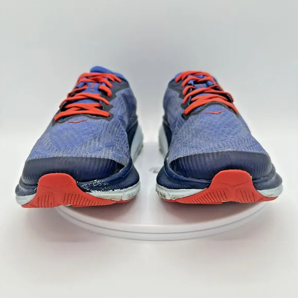 Hoka One One Clifton 9 Running Shoes Youth 5 UK 4 Blue Red Cushioned Sneakers