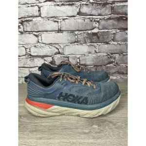 Hoka One One Bondi 7 110518 RTOS Blue Synthetic Running Shoes Men 10.5 US/44 2/3