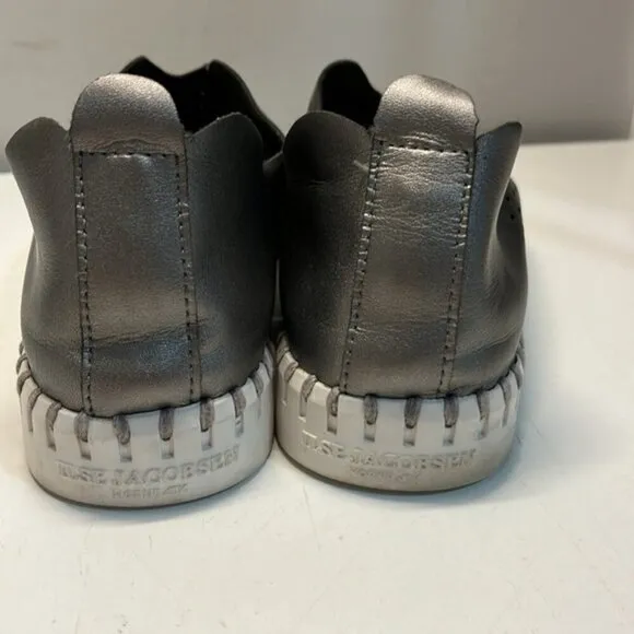Ilse Jacobsen Tulip 139 Perforated Slip-On Sneakers I. Silver, size 39 (9)