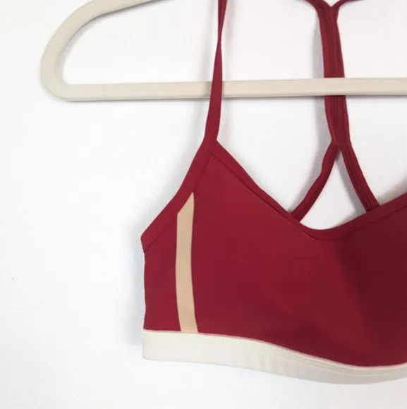 Johnny Was Calme Red Endurance Cross Back Bra Size XS