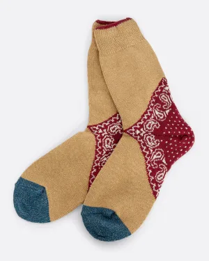 Kapital 96 Yarns Red Paisley Heel Socks