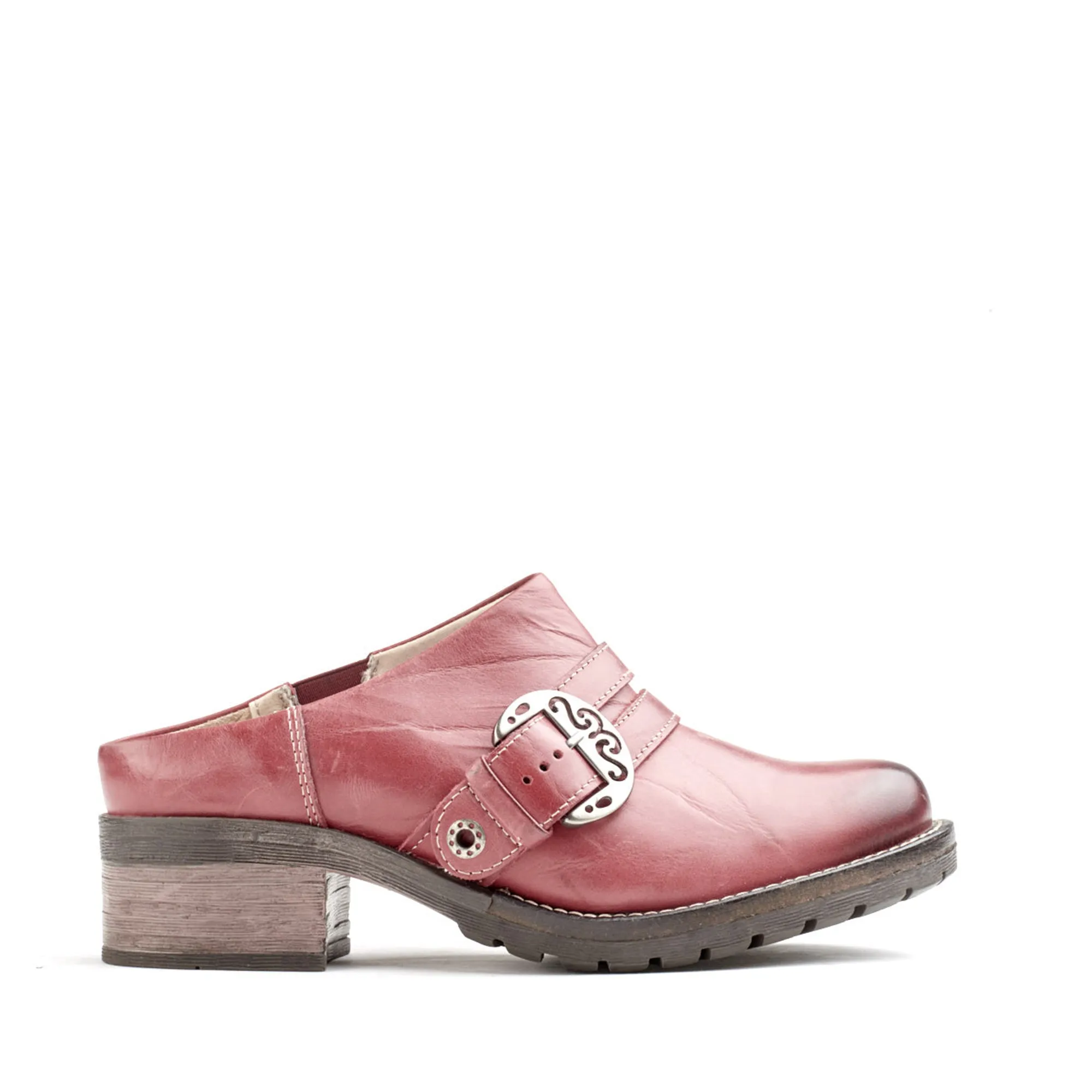 Karina Scrunched Leather Clog Mule