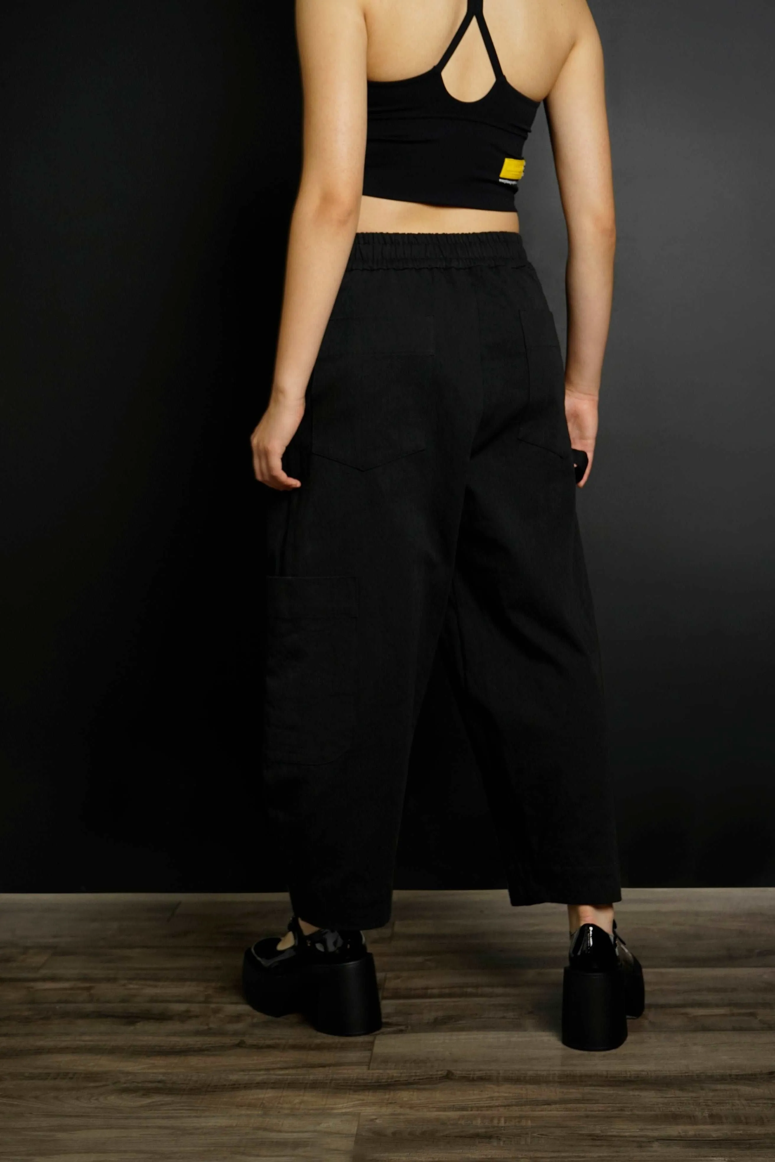 Koto Black Wide Leg Baggy Pants