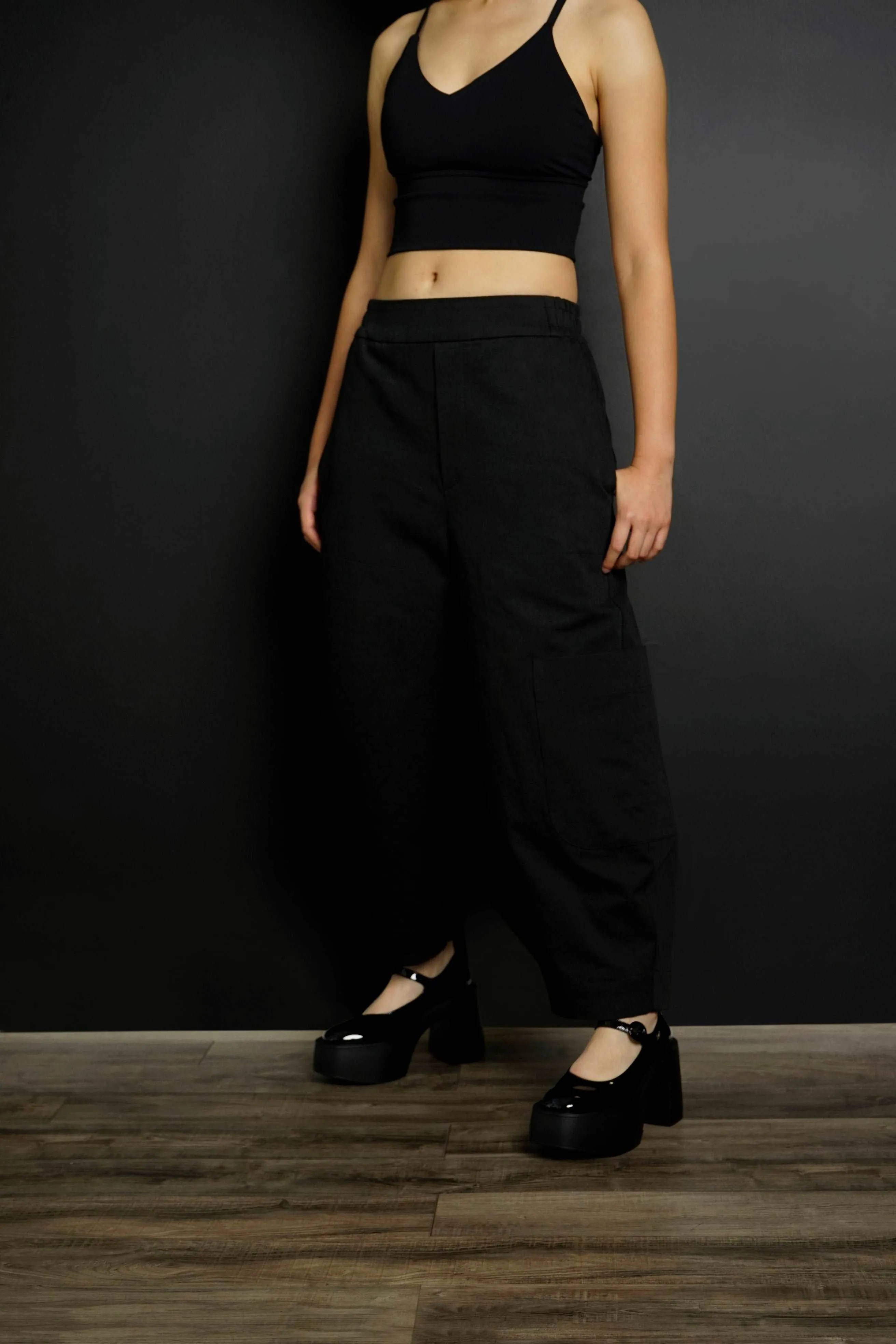 Koto Black Wide Leg Baggy Pants