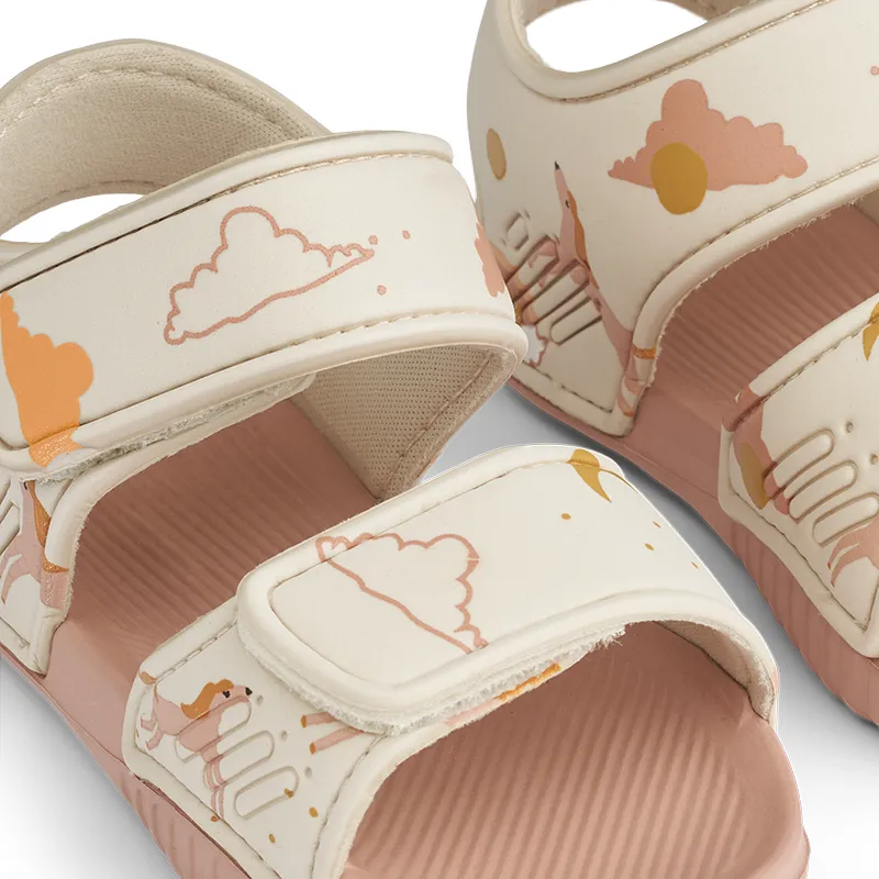 Liewood Summer sandals 'Blumer' Dream/Ecru