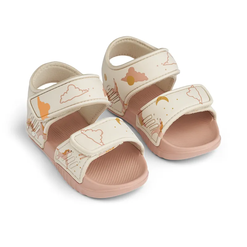 Liewood Summer sandals 'Blumer' Dream/Ecru
