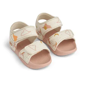 Liewood Summer sandals 'Blumer' Dream/Ecru