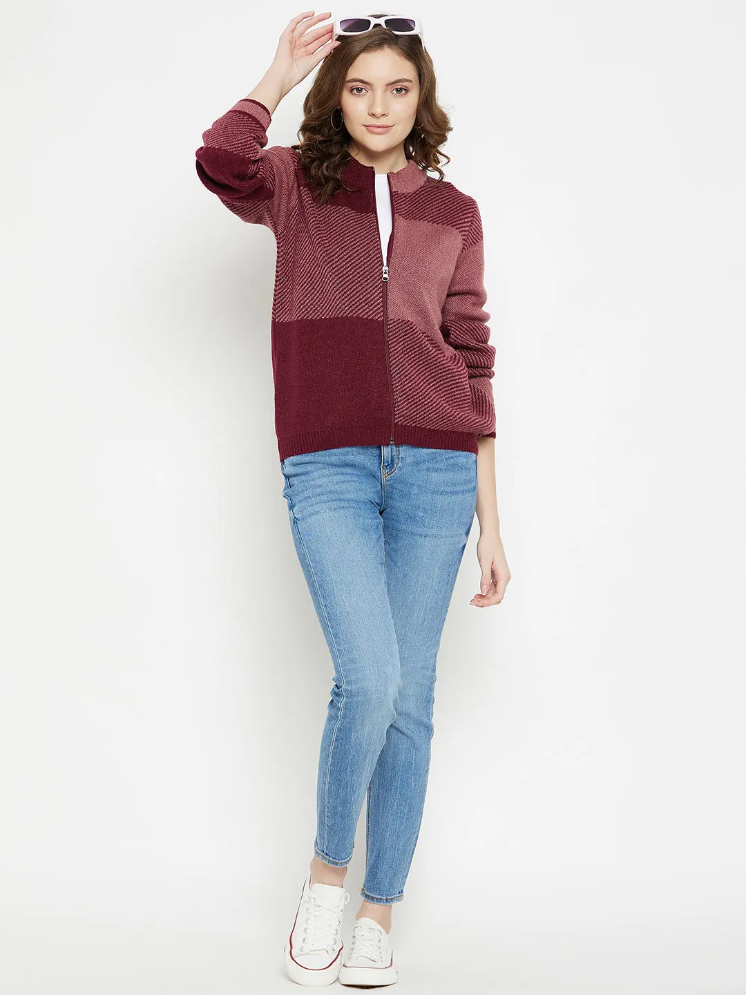 MADAME Wine Sweater For Women