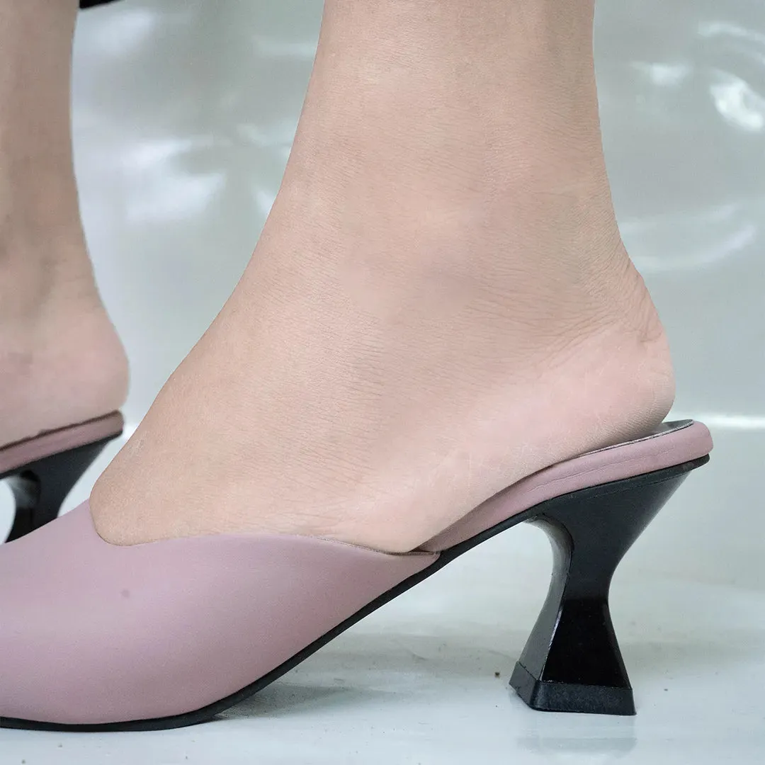 Mauve Mama Block Heel