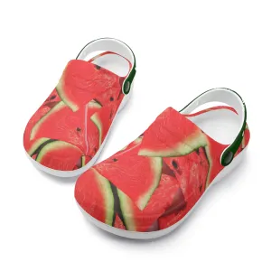 Men's All Season Clogs: Watermelon