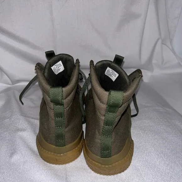 Men’s LL Bean Eco Woods Hiking Boots Green Canvas NWOT Size 9 M