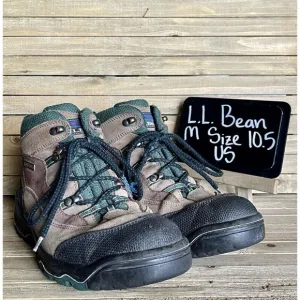 Mens LL Bean Vintage‎ Brown Leather Gore-Tex Hiking Boots Shoes Size 10.5 M GUC
