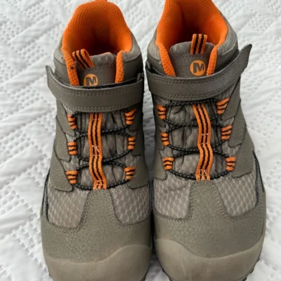 Merrell Waterproof Hiking Fall Sporty Acrivewear Slip On Velcro Boots Youth