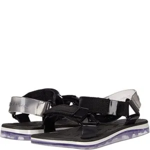 Mini Melissa Kids Papete Rider Black White Sandals Size 2 Girls