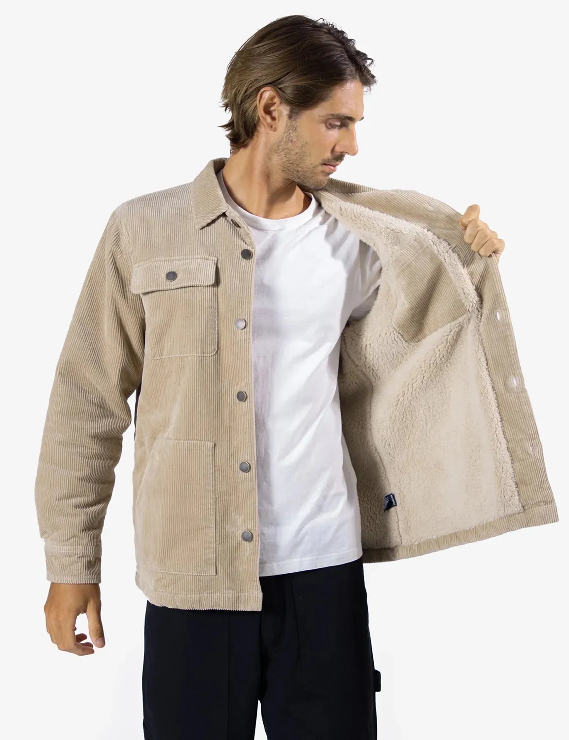 MR SIMPLE CORDUROY STOCKYARD SHERPA WORKER JACKET M093308