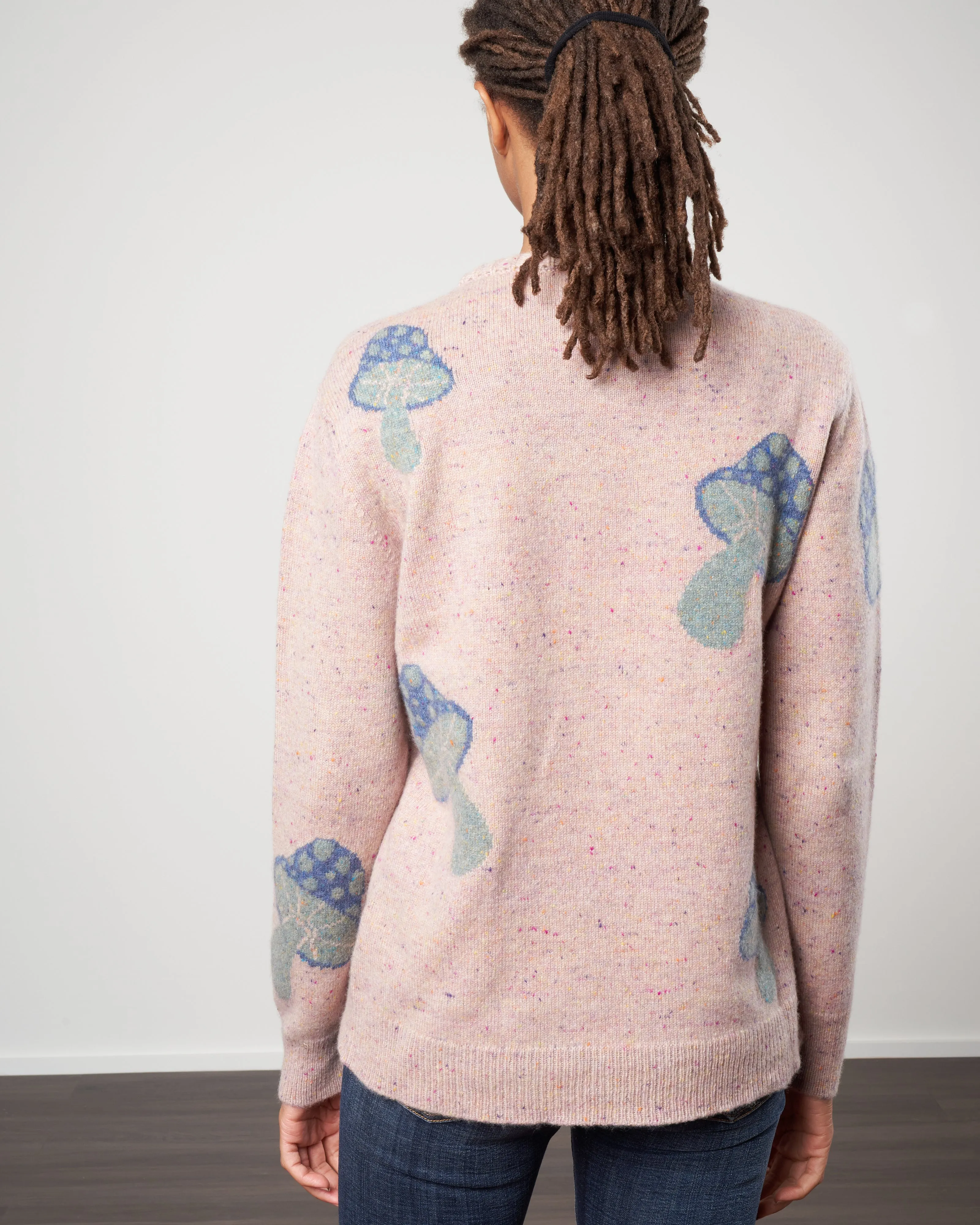 mushroom crew sweater - tweed