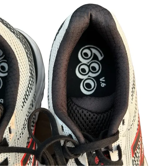 New Balance Mens 680 V6 M680C6 White/Red/Black Running Shoes Sneakers Size 10