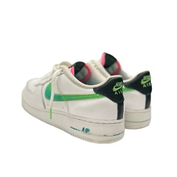 Nike Air Force 1 '07 LV8 White Aquamarine‎ Green Strike DJ5154-100 Size US 7Y