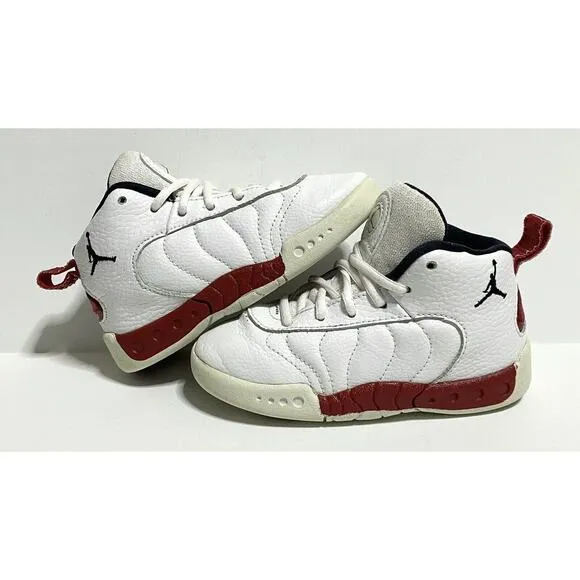 Nike Air Jordan Jumpman Pro BT Shoes White Red 909418-120 Toddler Sz 8C
