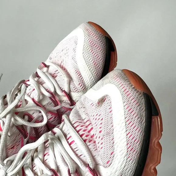 NIKE AIR MAX 'White Pink Pow' Women's Pink Running Shoes Size- 7.5