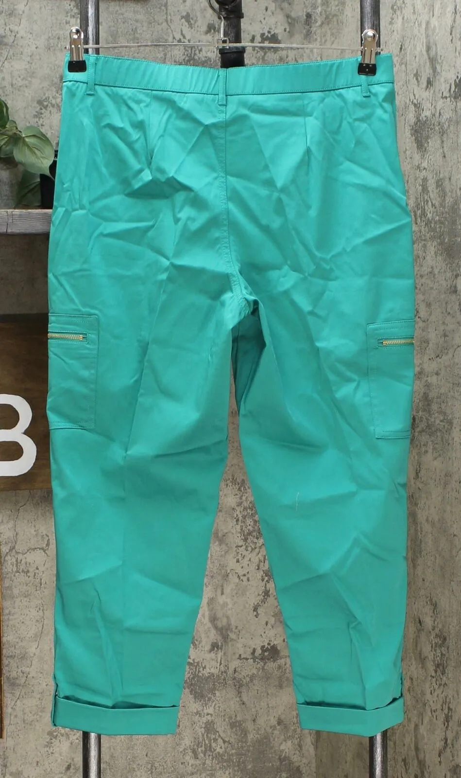 NWT Lemon Way Women's Stretch Utility Twill Cargo Crop Pants 10 12 14 16