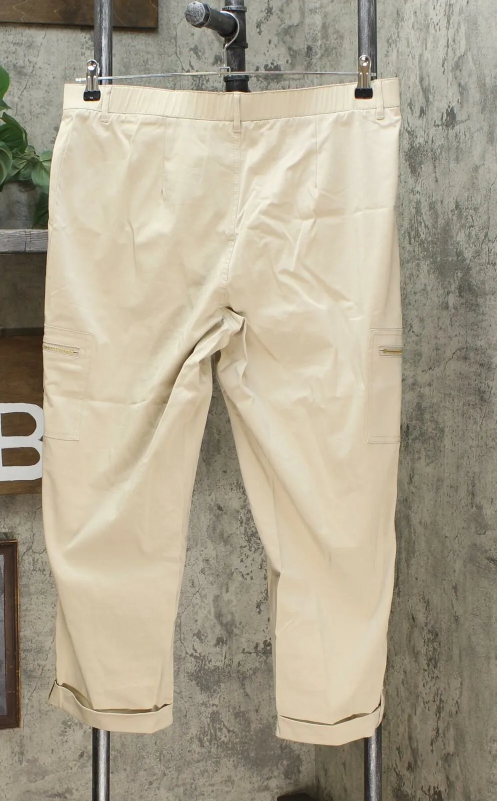 NWT Lemon Way Women's Stretch Utility Twill Cargo Crop Pants 10 12 14 16